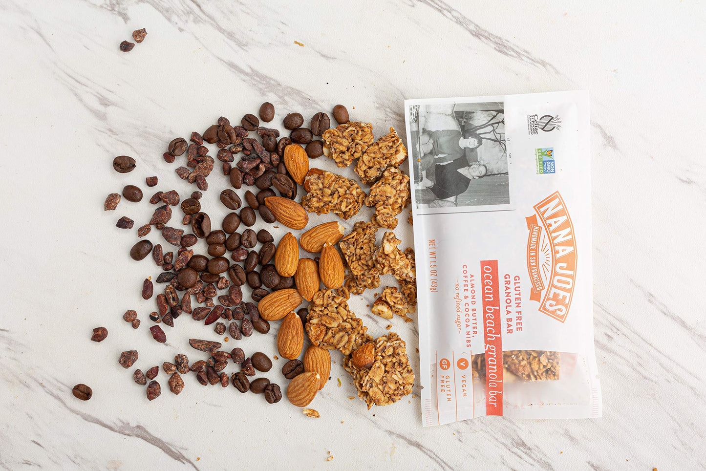 NANA JOES GRANOLA Almond Butter Coffee Cacao Nibs Gluten-Free Vegan 12 Pack