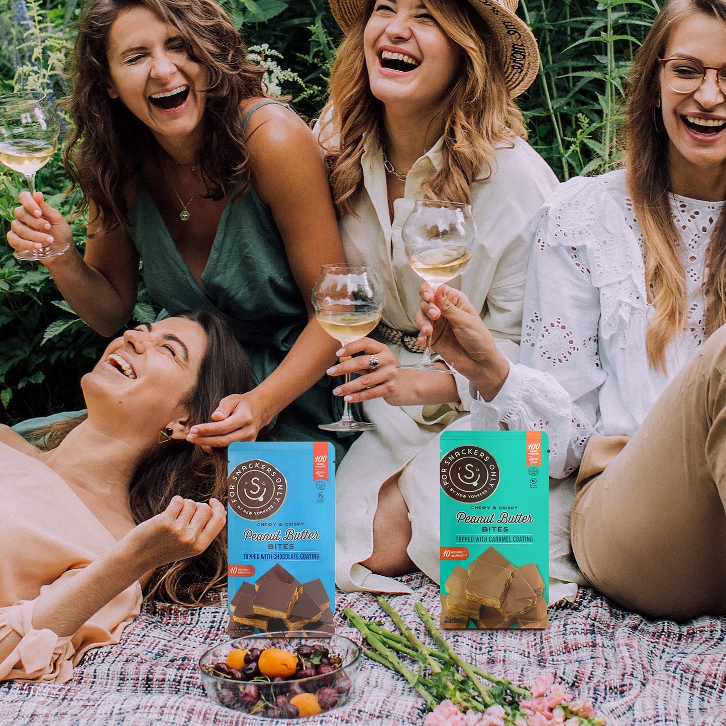 For Snackers Only Peanut Butter Bites - Gluten Free, Vegan, Dairy Free - 30 Individually Wrapped - 10 Count (Pack of 3)