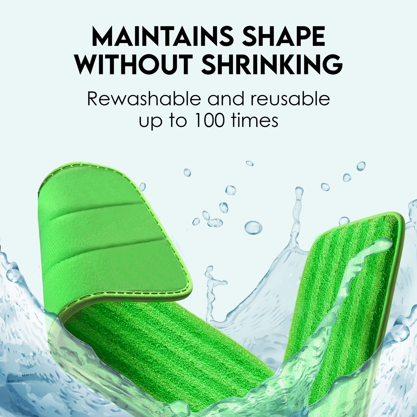 Reusable Floor Mop Pads - Swiffer Wet Jet Compatible Refills 4 Pack - Machine Washable, 12-Inch Microfiber Mop Swiffer Wet Pads