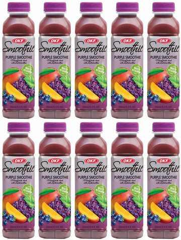 OKF Smoothie Multi Vitamin Drink, 16.9 Fl Oz, Pack of 10, Purple Flavor