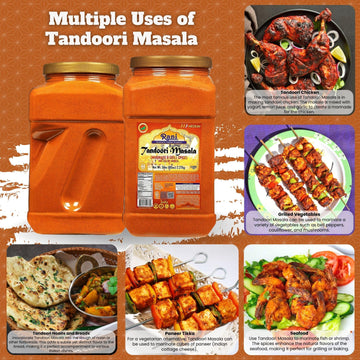 Rani Tandoori Masala (Natural, No Colors Added) Indian 11-Spice Blend 80Oz (5Lbs) 2.27Kg Bulk Pet Jar ~ Salt Free | Vegan | Glut