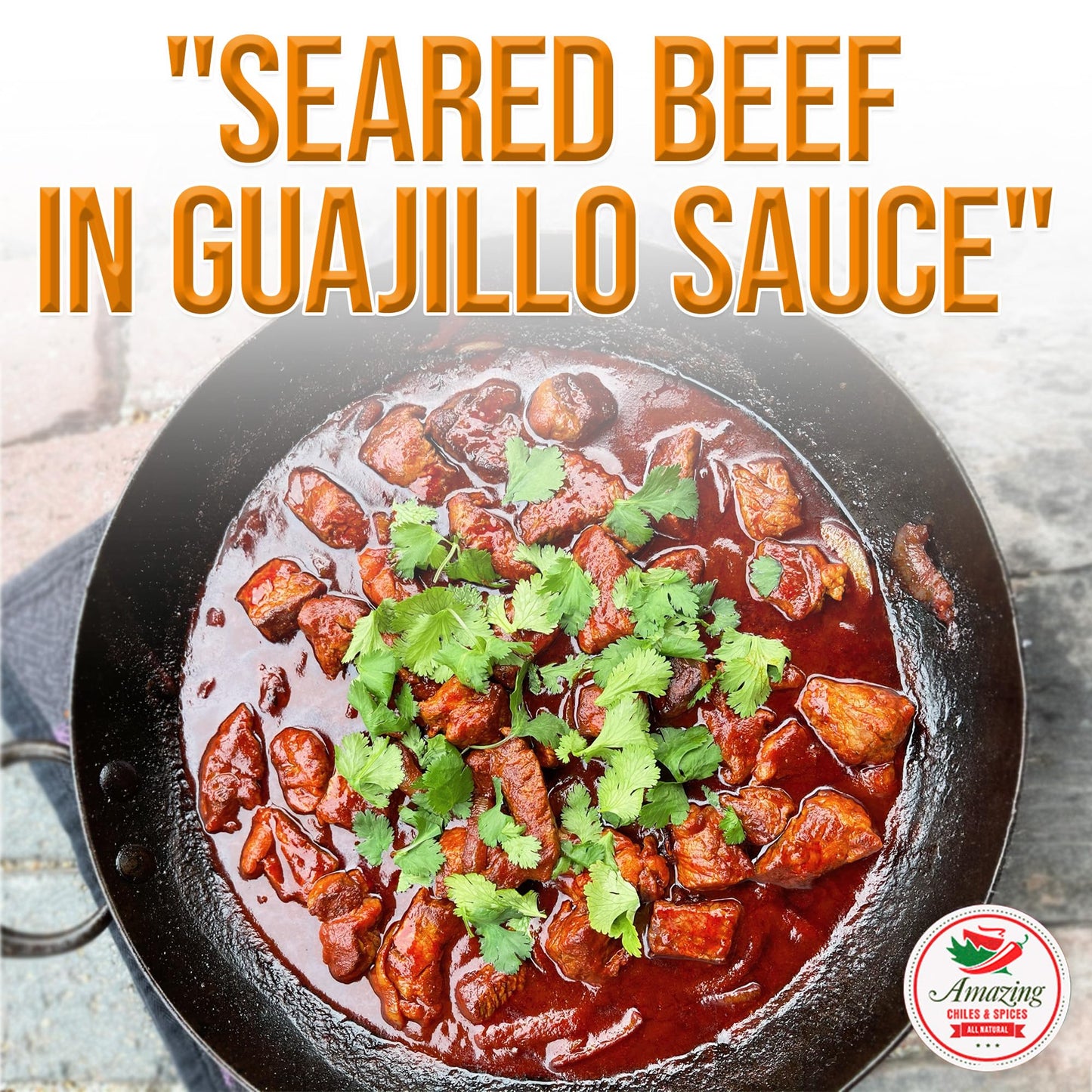 Amazing Chiles & Spices Guajillo Chile Powder Ground - 8oz - Natural, Premium for Chili, Sauces, Stews, Salsa, Meat Rubs