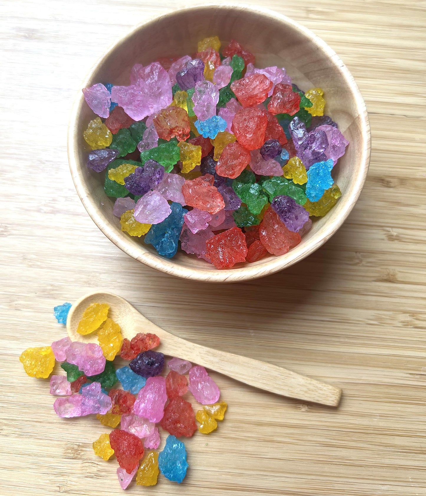 Sweetglob Old Fashioned Large Rock Sugar Candy Gems, Lump Sugar Rock Crystals (Assorted Flavors, 1 Pound)
