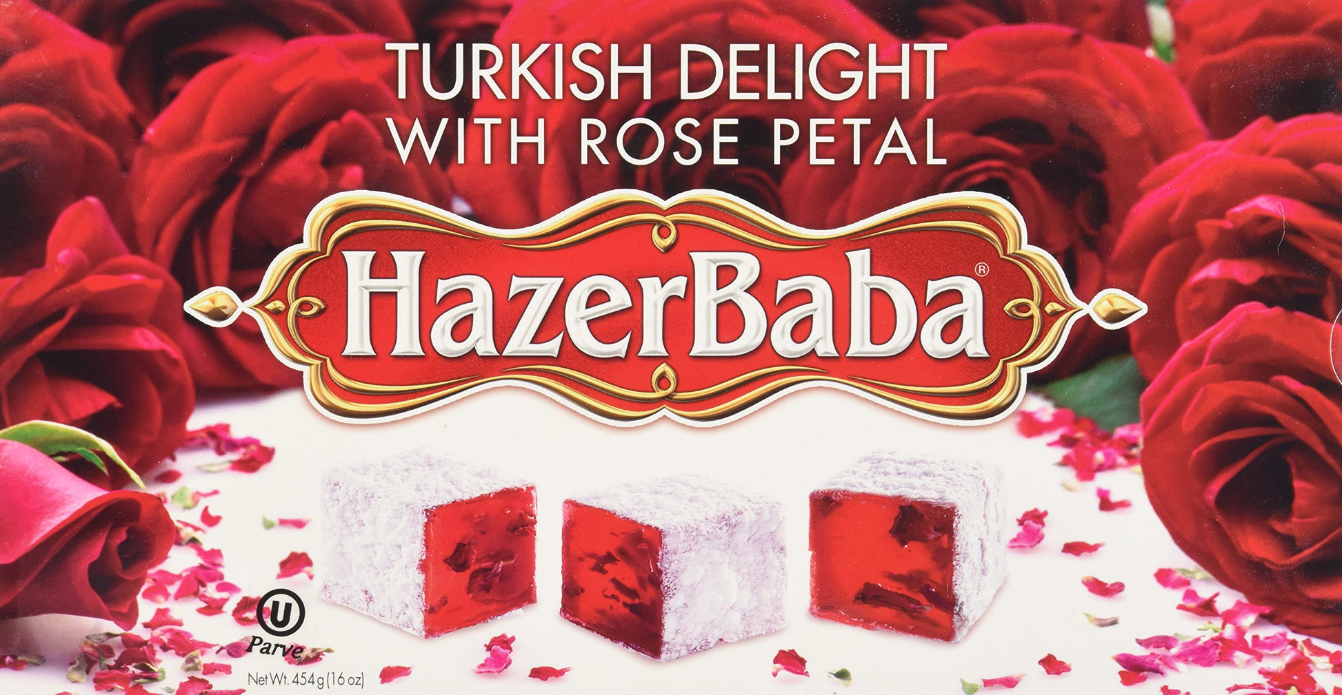 Hazerbaba Turkish Delight With Rose - 1Lb