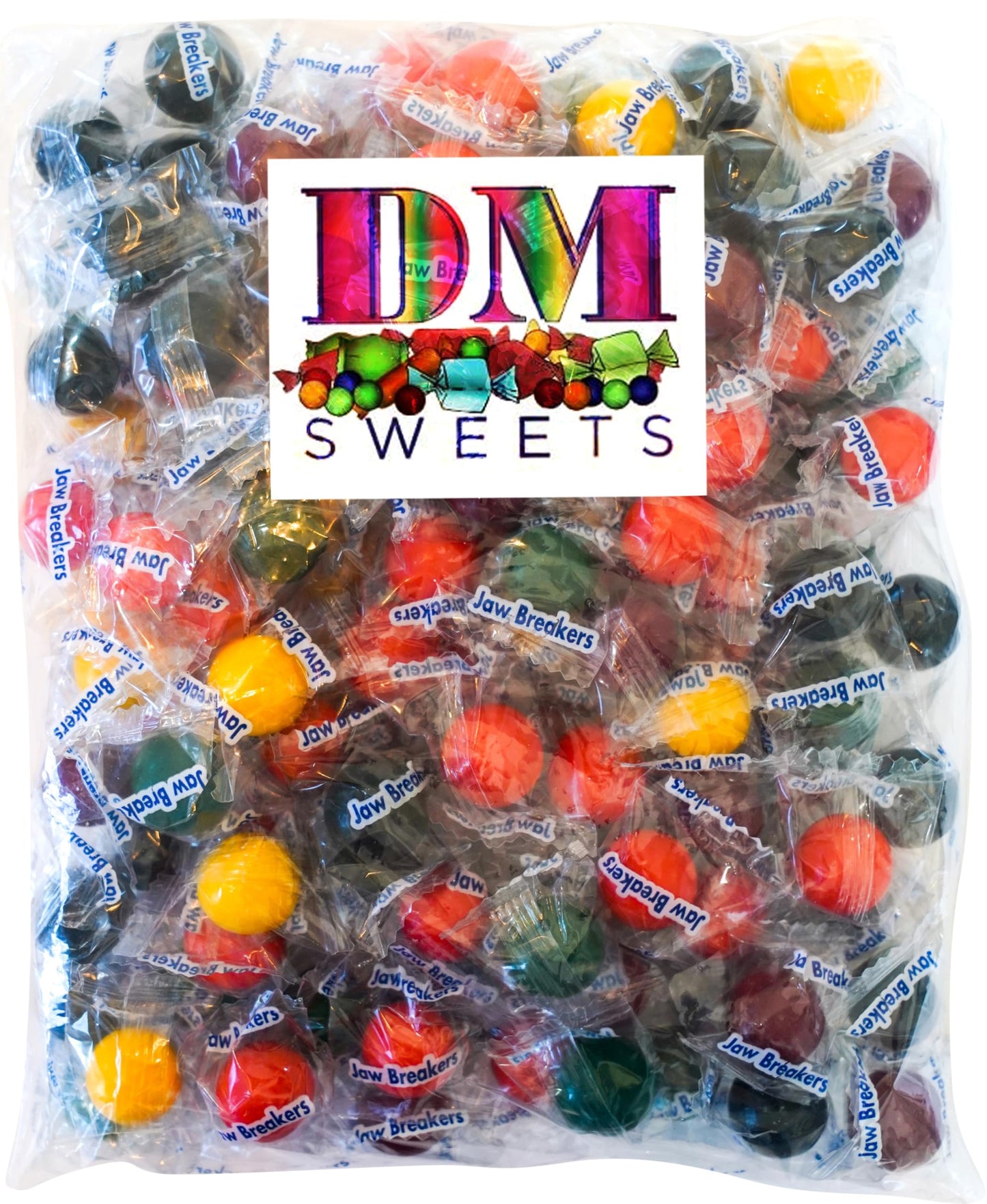 Jawbreakers Hard Candy - 100 Assorted Sweet Fruit Flavored Individually Wrapped Pieces per Bag