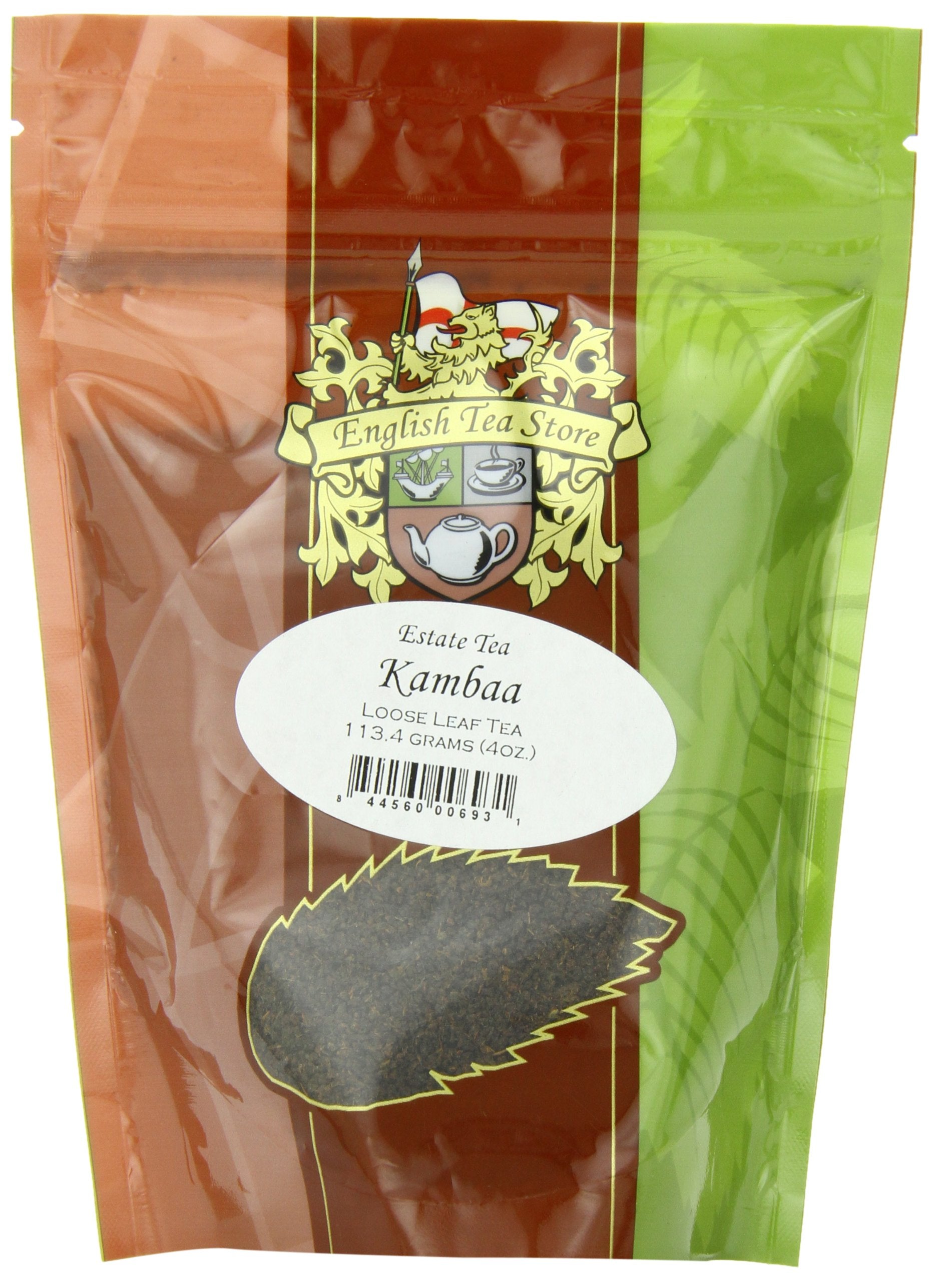 English Tea Store Loose Leaf, Kambaa Estate Tea Pouches, 4 Ounce