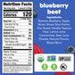 Noka Superfood Smoothie Pouches (Blueberry Beet) 4 Pack, with Plant Protein, Prebiotic Fiber & Flax Seed, Organic, Gluten Free,