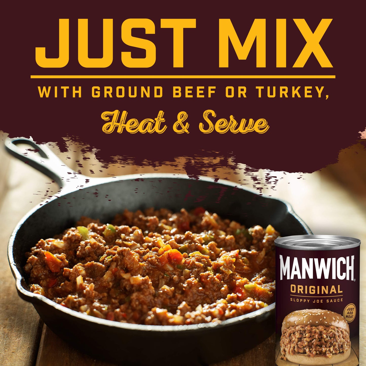 Manwich Original Sloppy Joe Sauce, Canned Sauce, 24 OZ (Pack of 12)