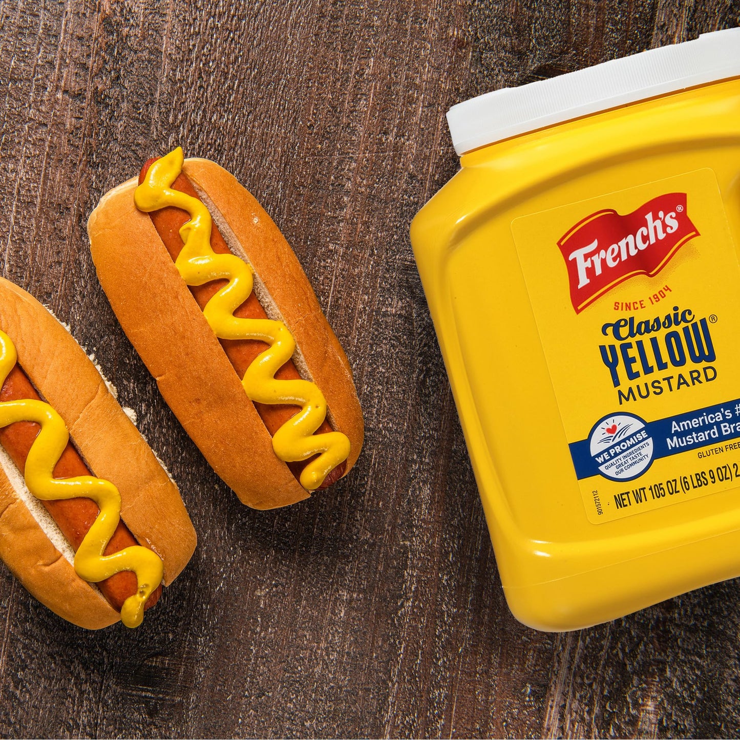 Frenchs Classic Yellow Mustard  105 oz - One 105 Ounce Bulk Container of Tangy and Creamy Yellow Mustard Perfect for Professional Use or for Refillable Containers at Home