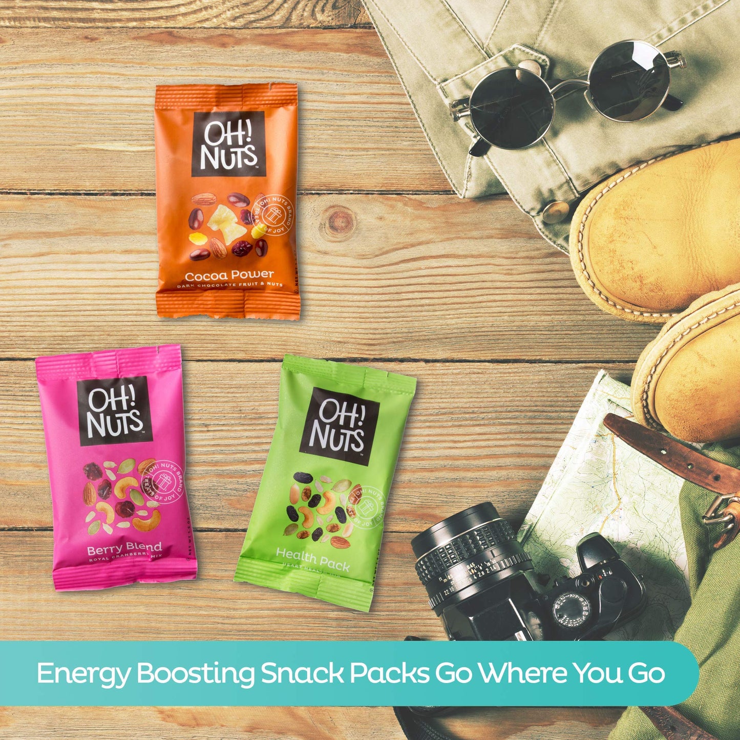 Trail Mix Individual Nut Snacks For On-The-Go | 12 Convenient Nut Snacks For School | Bulk Nuts Variety | Individual Packs (1.5