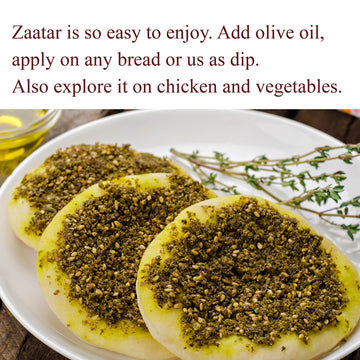The Spice Way - Traditional Lebanese Zaatar With Hyssop | 6 Oz | (No Thyme That Is Used As An Hyssop Substitute) Freshly Grown S