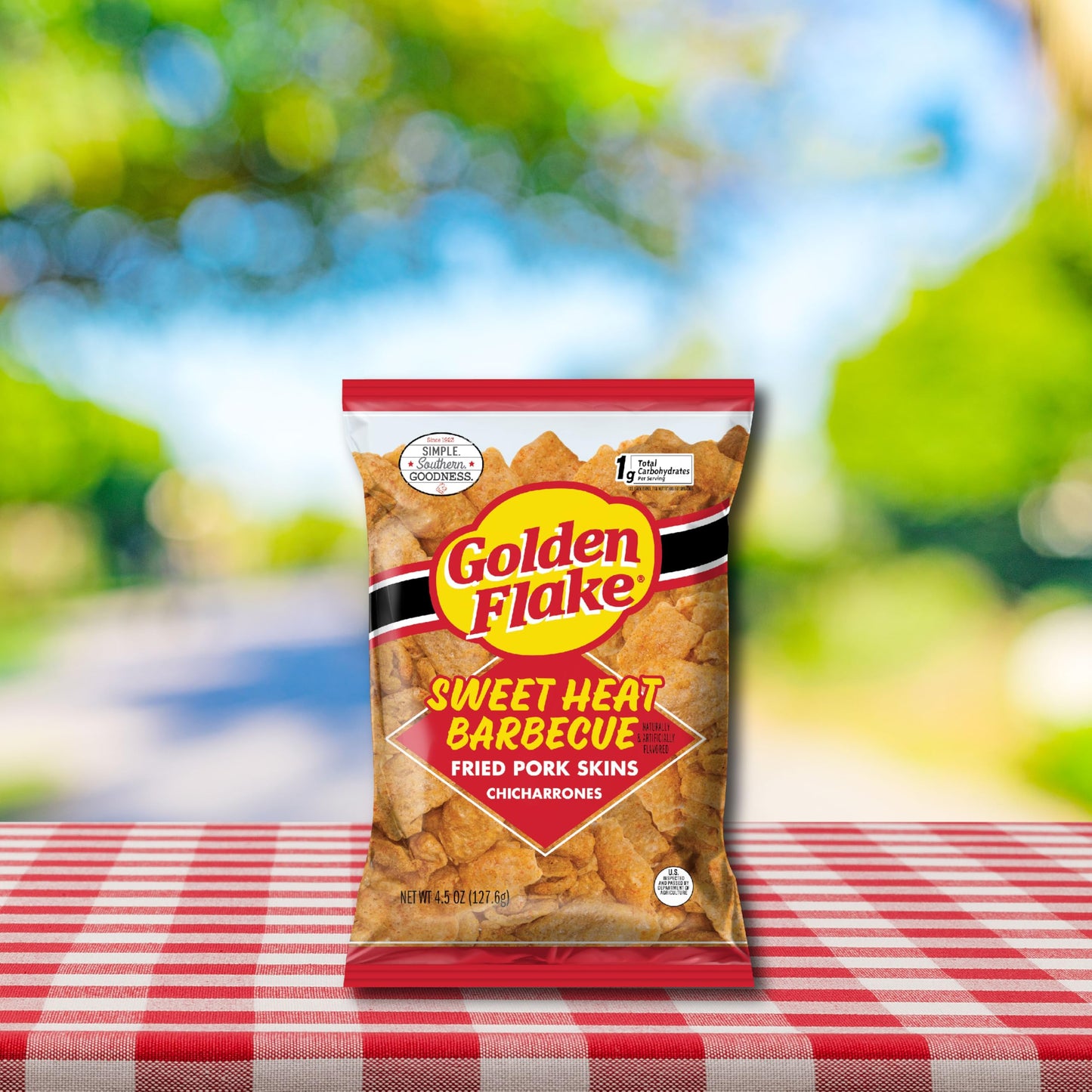 Golden Flake Sweet Heat Pork Rinds  4 oz Bags (Pack of 12) - Spicy-Sweet Crunchy Pork Skins - Gluten-Free  Keto Snack with Bold Southern Flavor