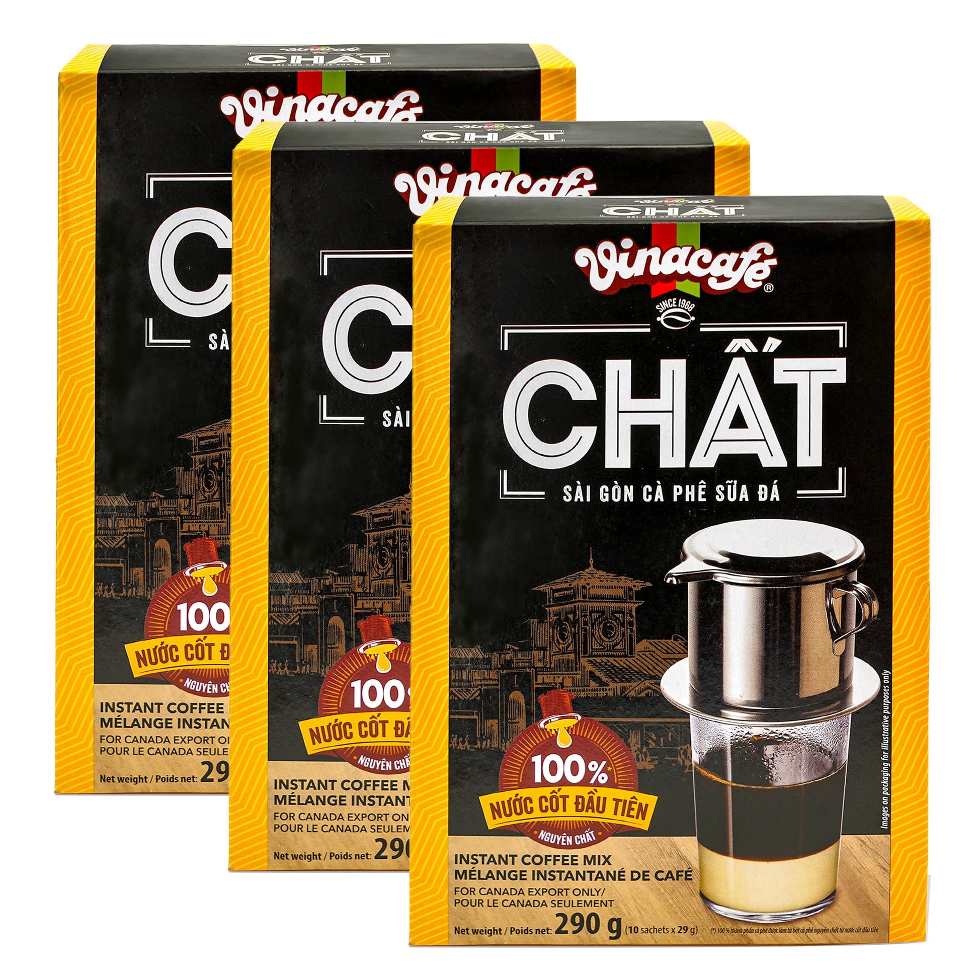 Vinacafe 3 in 1 Instant Coffee, 29g x 30 Sachets, Pack of 30, Made in Vietnam