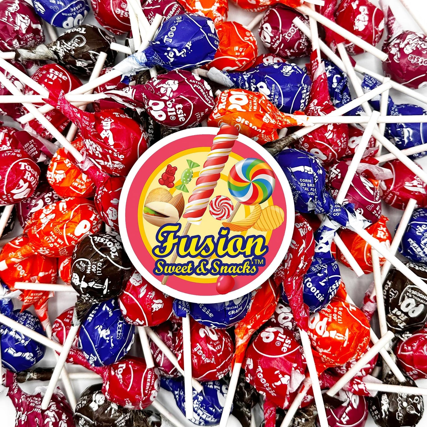 Tootsie Roll Pops - Candy Fruit Flavors with Chocolate Tootsie Roll Center - 1 Pound Bulk Bag - Assorted Individually Wrapped Tootsie Pops Lollipops Holiday Candy (Approx 22 Count)