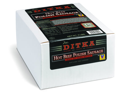 Ditka Monster Hot Polish Sausage 8 3:1 5 lbs. 15 count