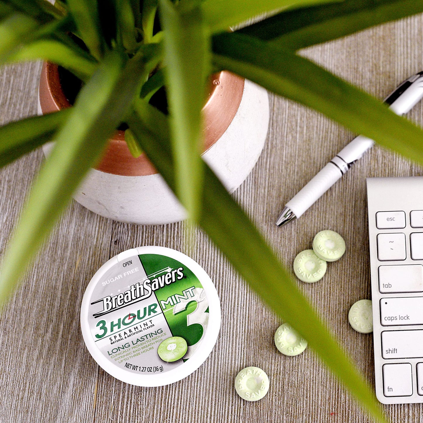Breath Savers 3 Hour Spearmint, 1.27-Ounce Pucks (Pack Of 24)