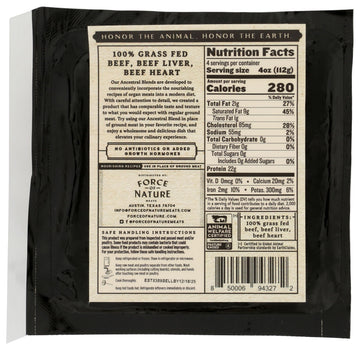 Force Of Nature Meats 100% Grass Fed, Regenerative Beef Ancestral Blend, 16 oz