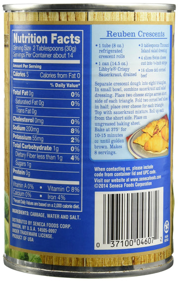 Libby'S, Crispy Sauerkraut, 14.5 Ounce