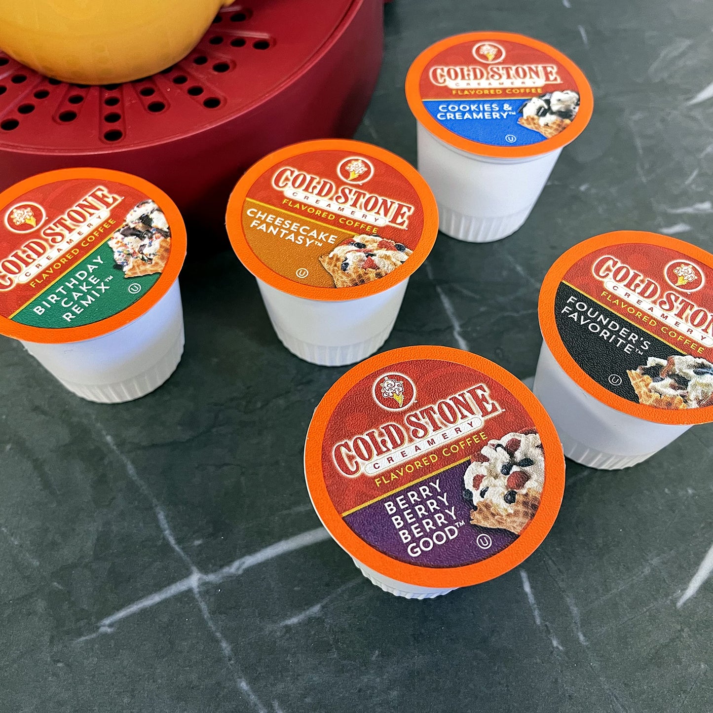 Cold Stone Creamery Beverages Coffee Pods, Ice Cream Flavored, 40 Count, Compatible with K Cup malt-inspired, Assorted Variety Pack