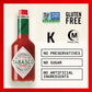 Tabasco Brand Original Red Pepper Hot Sauce, Medium Heat, Glass Bottle, Classic & Versatile Flavor, Three Simple Ingredients, Great For Dips, Tacos, Eggs, Pizza, Oysters & More, 12 Fl Oz (Pack Of 1)