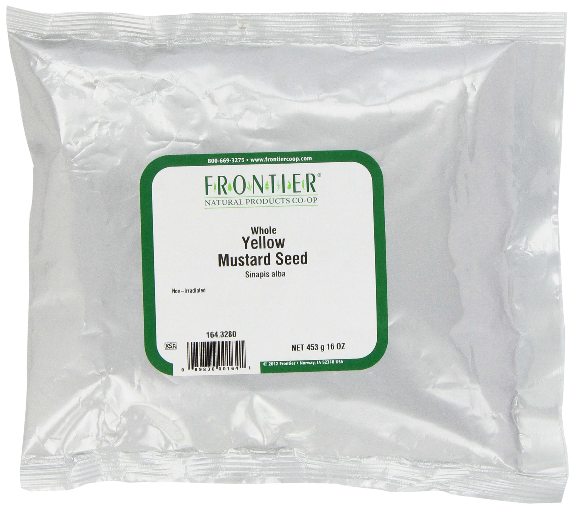 Frontier Mustard Seed, Yellow Whole (#1 Grade), 16 Ounce Bags (Pack of 3)