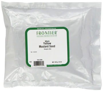 Frontier Mustard Seed, Yellow Whole (#1 Grade), 16 Ounce Bags (Pack of 3)