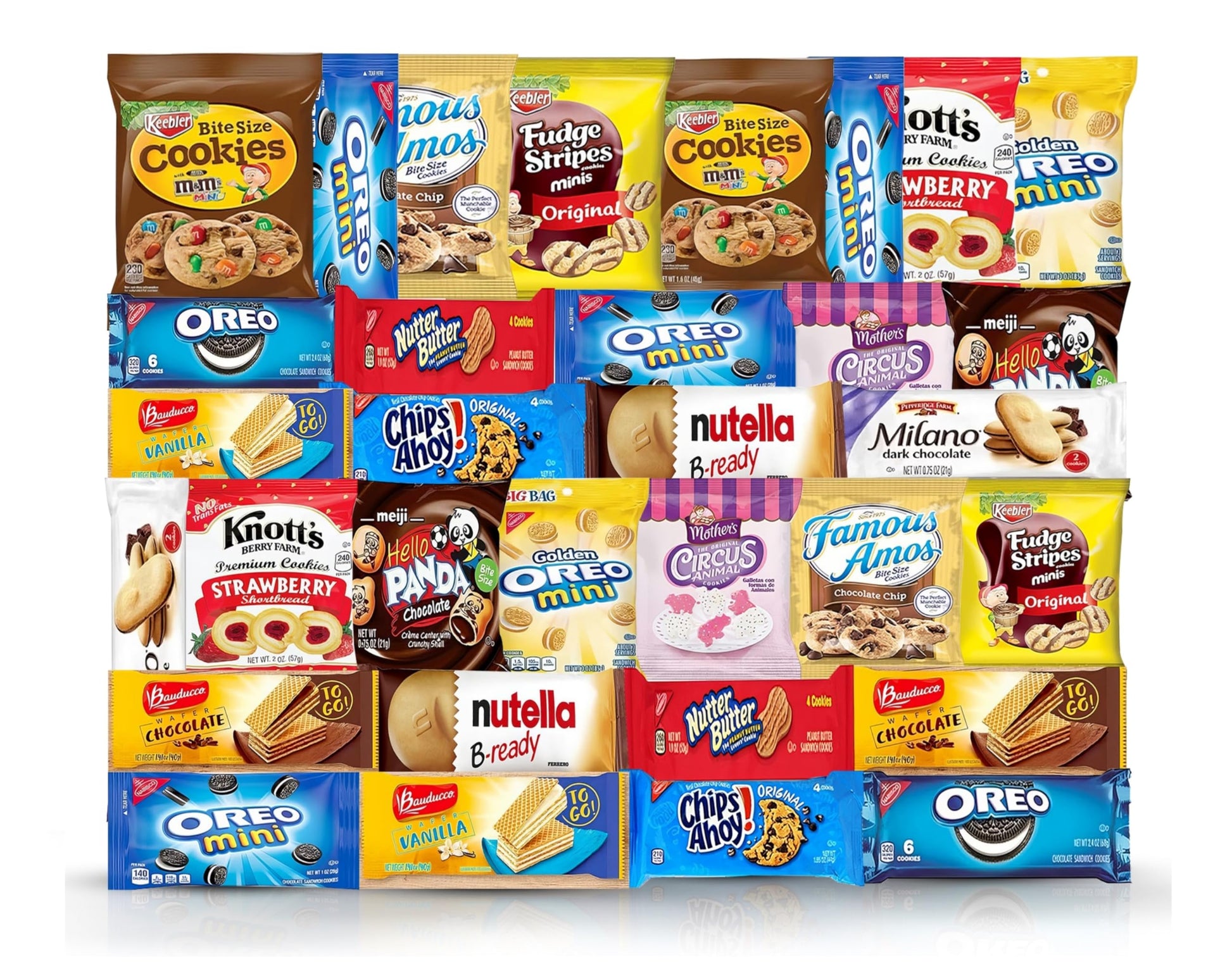 Cookies Variety Pack - Individually Wrapped Assortment, Sampler Bulk Care Package - Cookie Bundle, Office Cookies, 32 Count, Off