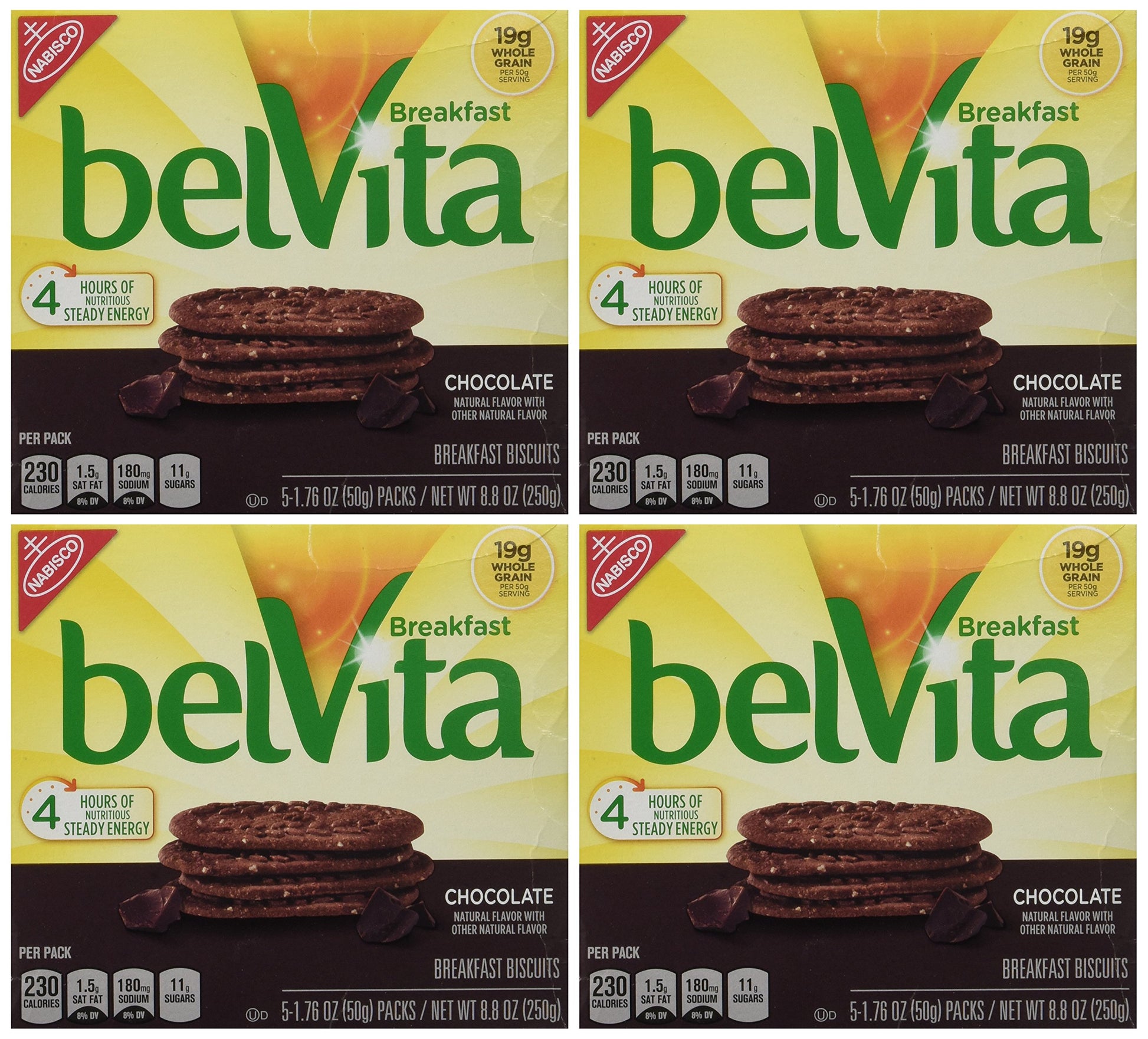 belVita Chocolate Breakfast Biscuits, 8.8 Ounce (Pack of 4)