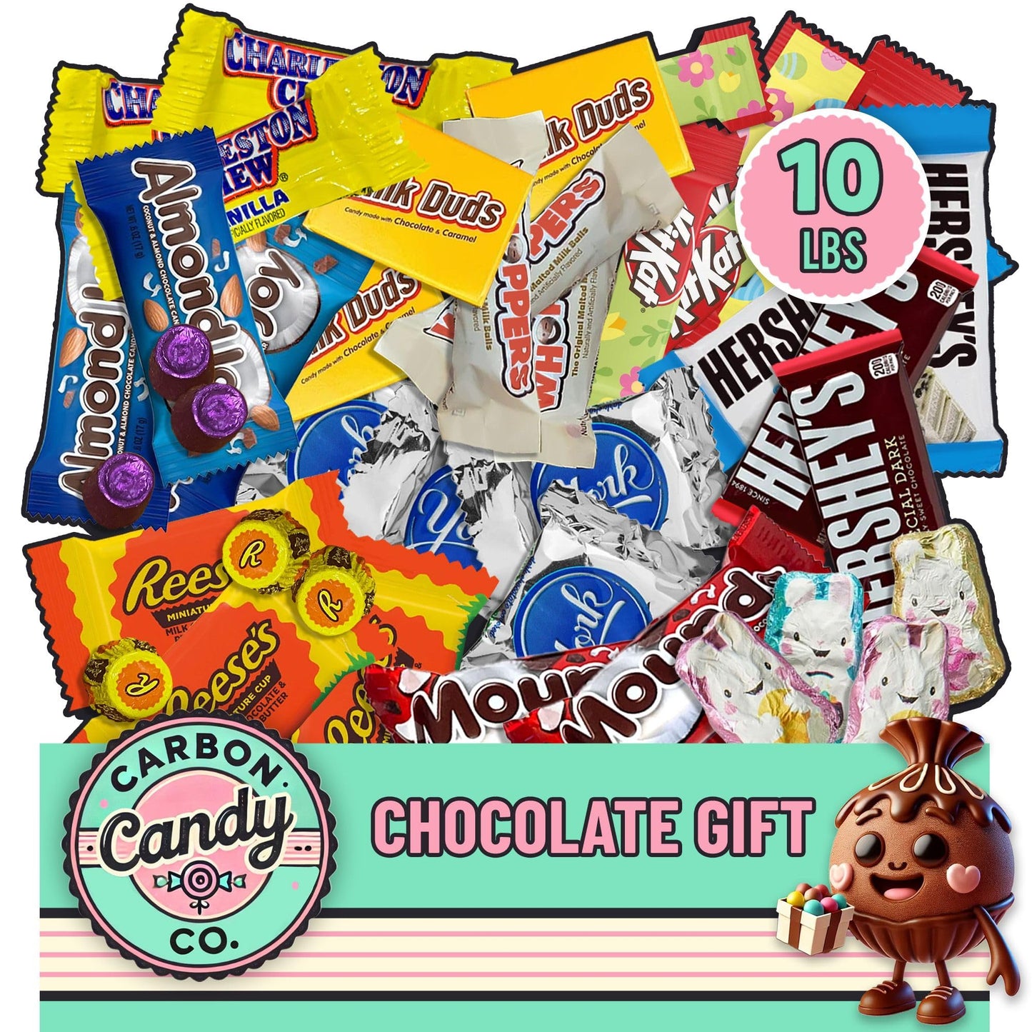 Chocolate Candy Variety Pack - 10 lb Assorted Bulk Chocolate Miniatures - Bulk Candy Individually Wrapped Candy Bars - Holiday C