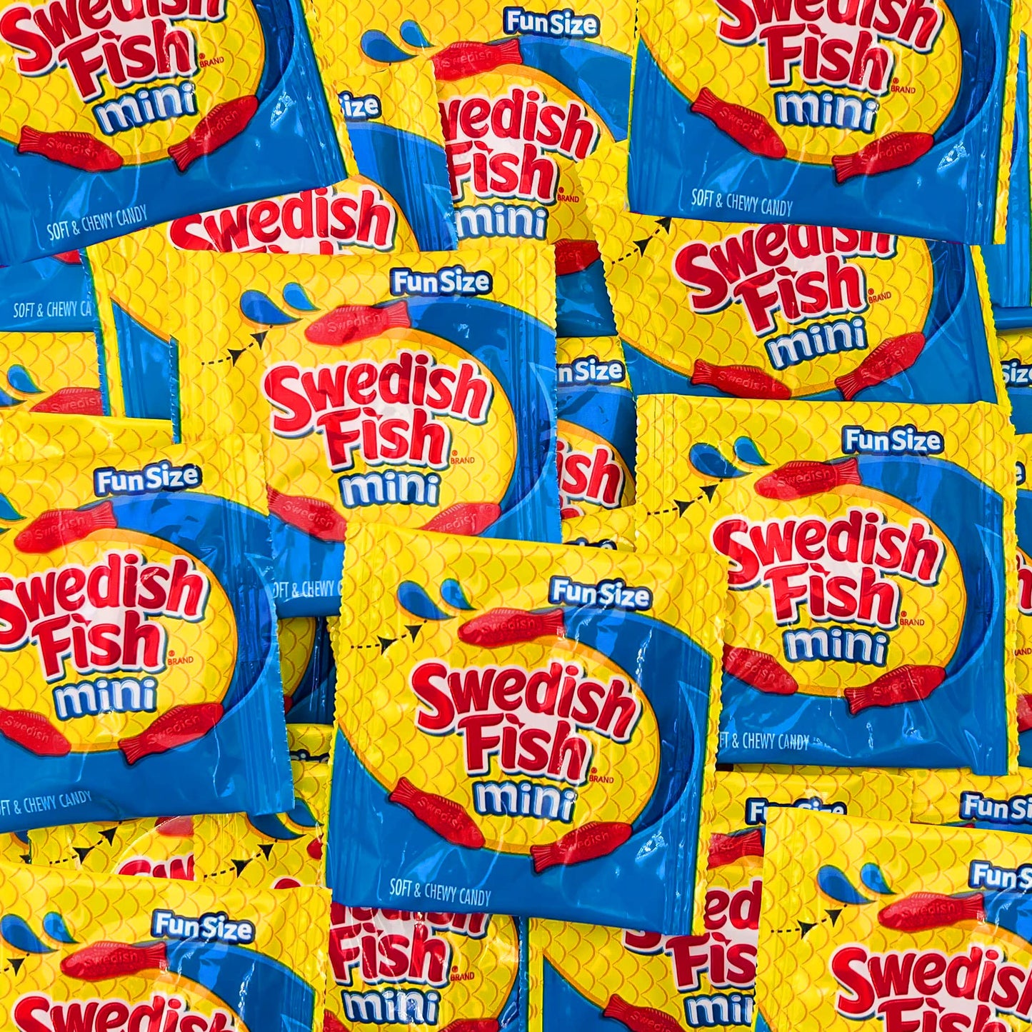 Candykrave Swidish Fish Mini Soft and Chewy Fun Size Candy Variety Pack  Bulk Gummy Candy Individually Wrapped  1Pound (35 Count).