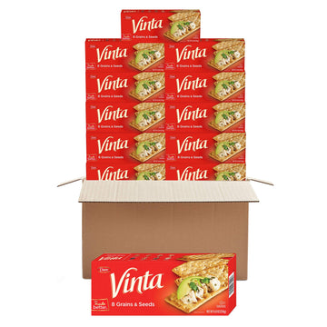 Vinta Crackers, Original - Delicious Bold Taste Of 8 Grains And Seeds - No Artificial Flavors, No Cholesterol, Peanut Free - Del