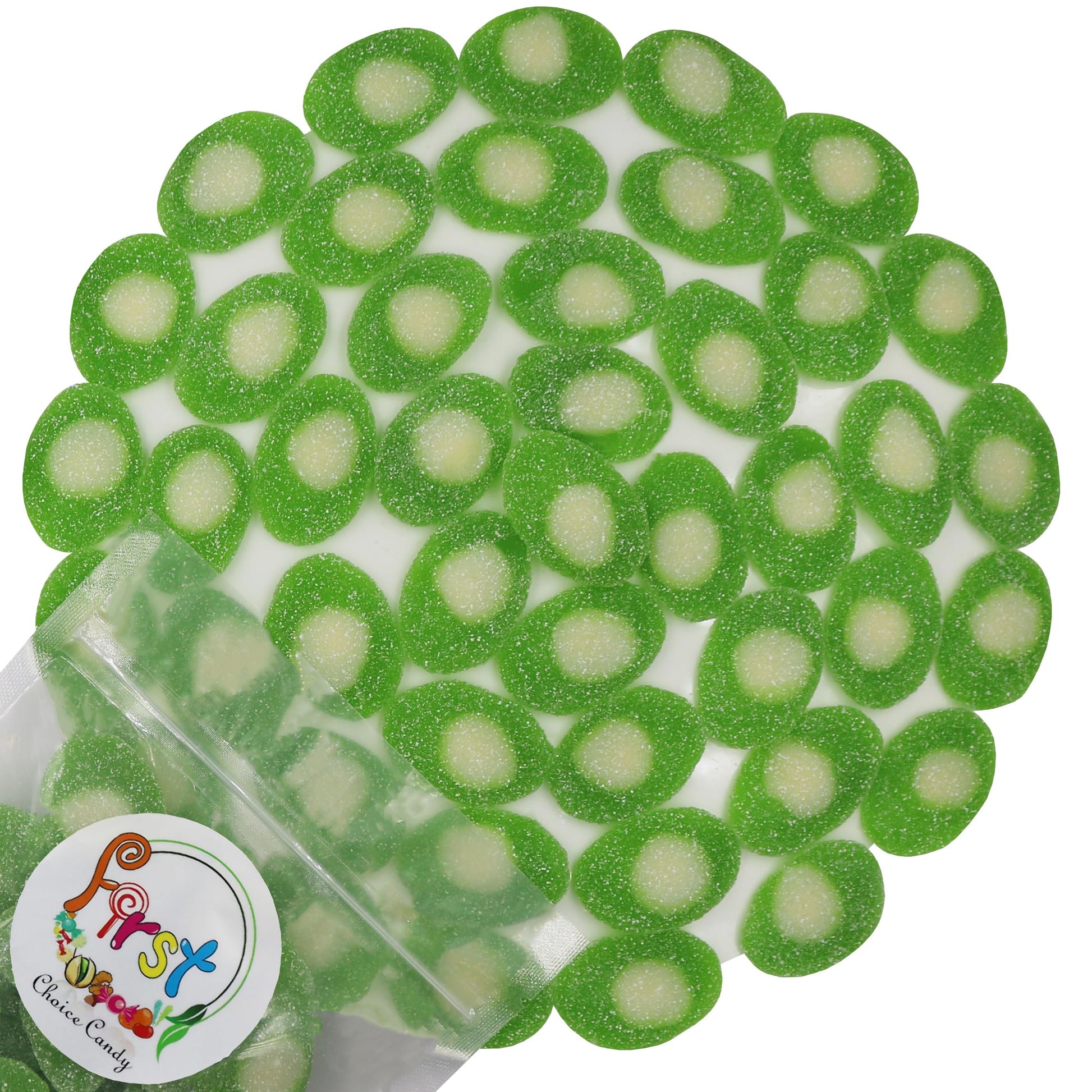 FirstChoiceCandy Gummy Fruit Candy (Sour Kiwi Slices, 2 Pound (Pack of 1))