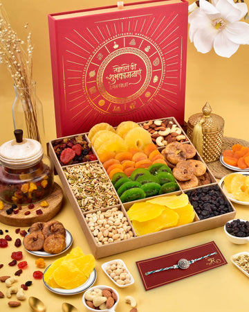 Rakhi Hamper Rakhi With Dry Fruits Rakhi For Brother Combo Rakhi For Brother Rakhi With Dry Fruits Rakhi Gift Hamper Red L10 Tra