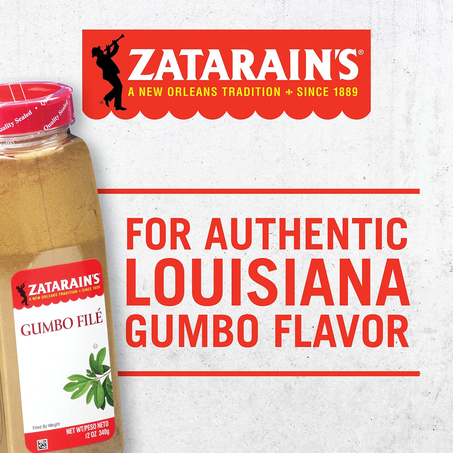 Zatarains Gumbo Fil Seasoning, Made with Sassafras Leaves, 12 oz Container