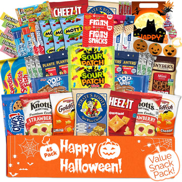SWEET CHOICE GIFTBASKETS Halloween Care Package Snack Box - 45 Piece Assortment for Kids, College Students, and Office Treats