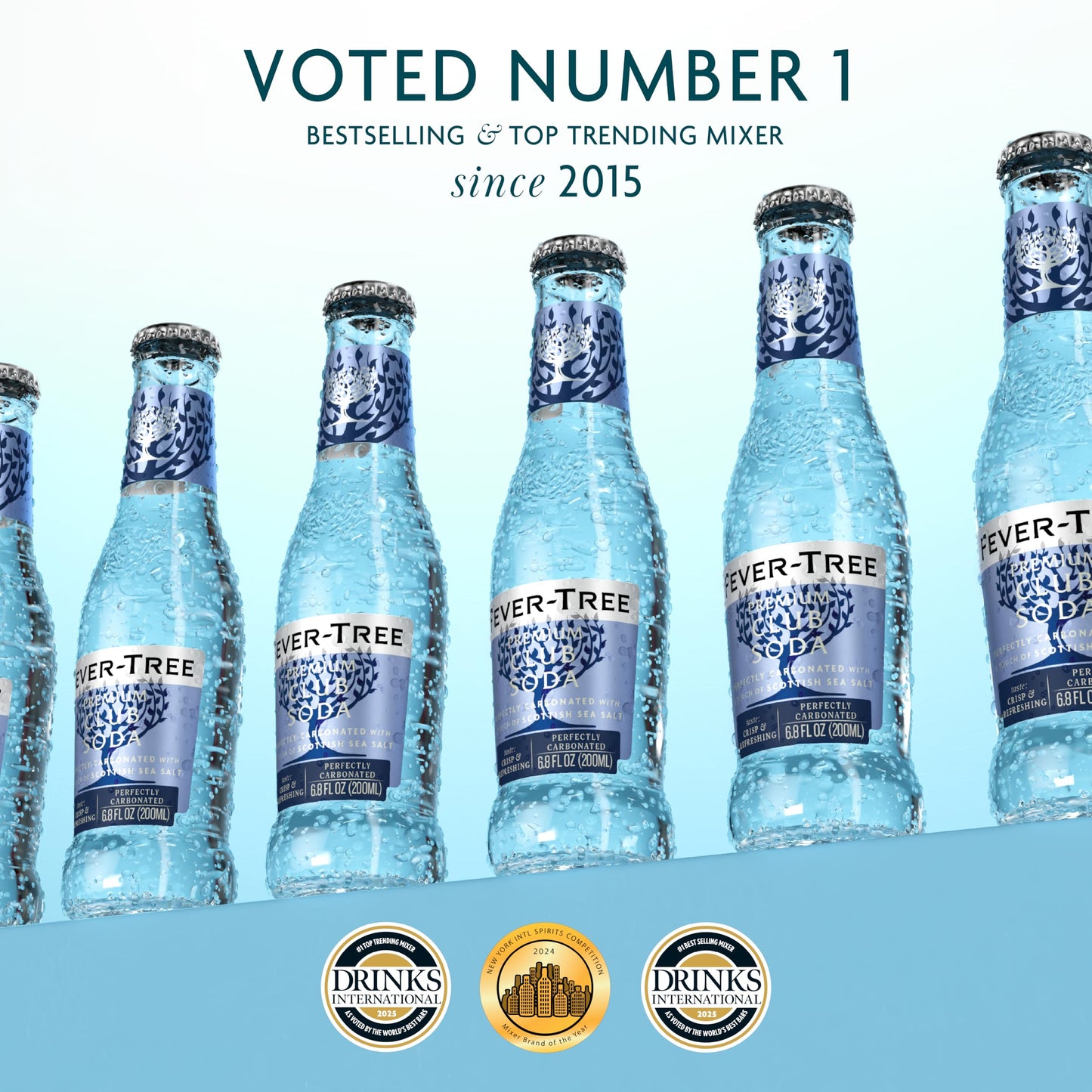 Fever Tree Club Soda - Premium Quality Mixer - Refreshing Beverage For Cocktails & Mocktails. Naturally Sourced Ingredients, No Artificial Sweeteners Or Colors - 200 Ml Bottles - Pack Of 24