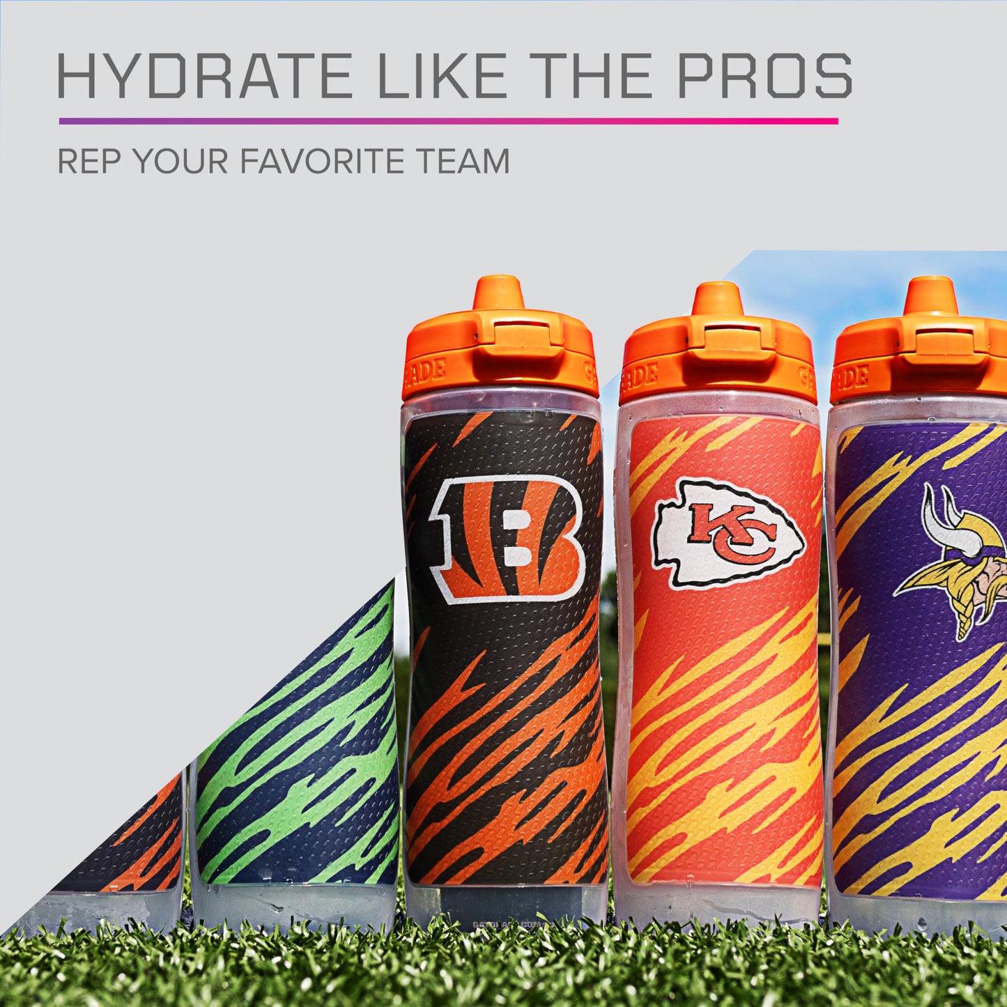 Gatorade Gx NFL Non-Slip Squeeze Bottles & Hydration System, 30 Ounces, Plastic, Indianapolis Colts, Model 10052000056874