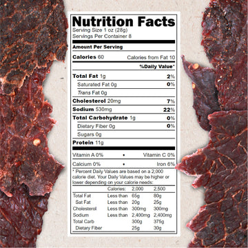 Hardtimes Handcrafted Beef Jerky - Black Pepper Flavor - 8 Oz. Canister