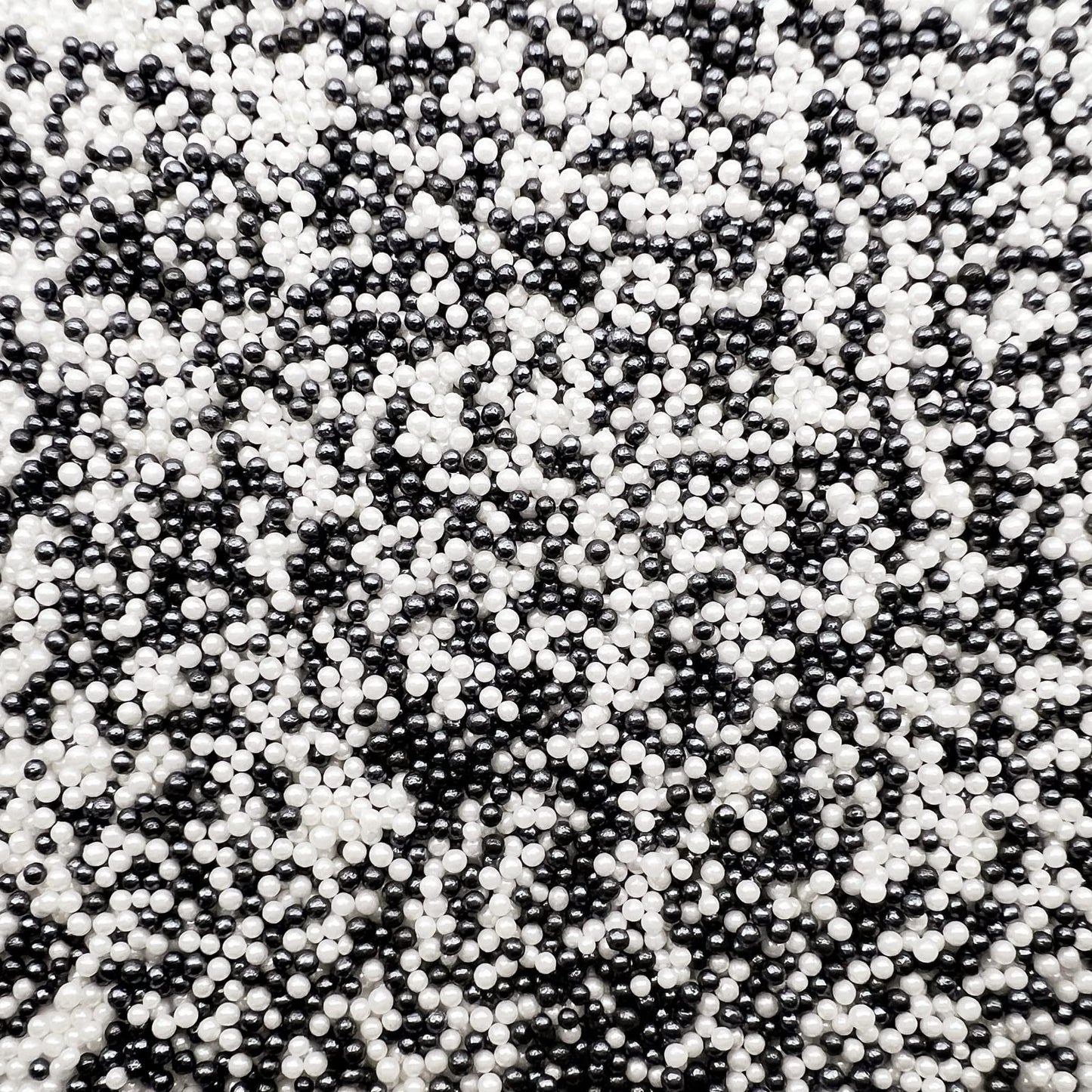 Se Si&Moos Black And White Sprinkles White And Black Nonpareils Edible Pearls For Cake Decorating Small Pearl Sprinkles Hallowee