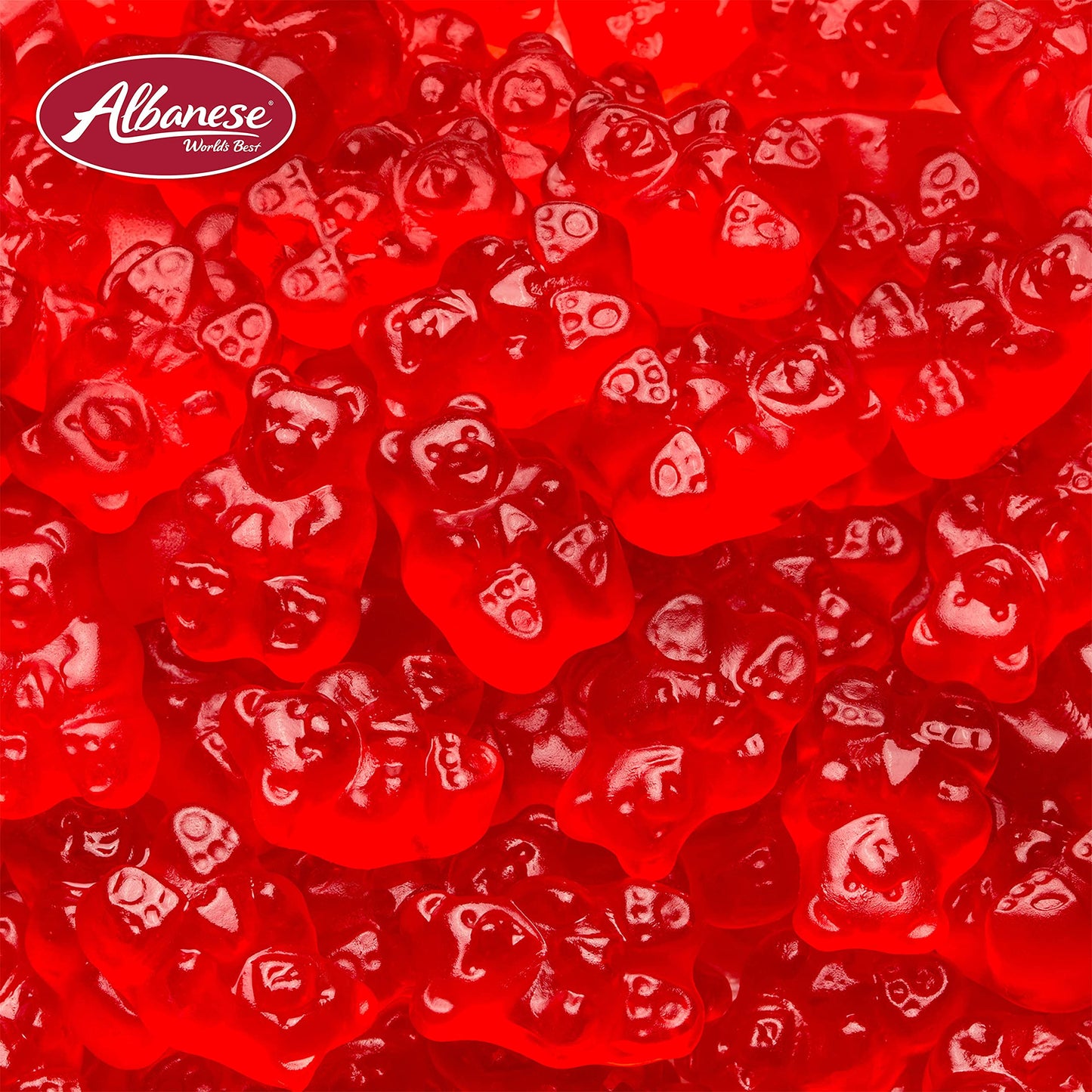 Albanese Wild Cherry Gummi Bears, 5lb Candy, Red, Model 50107