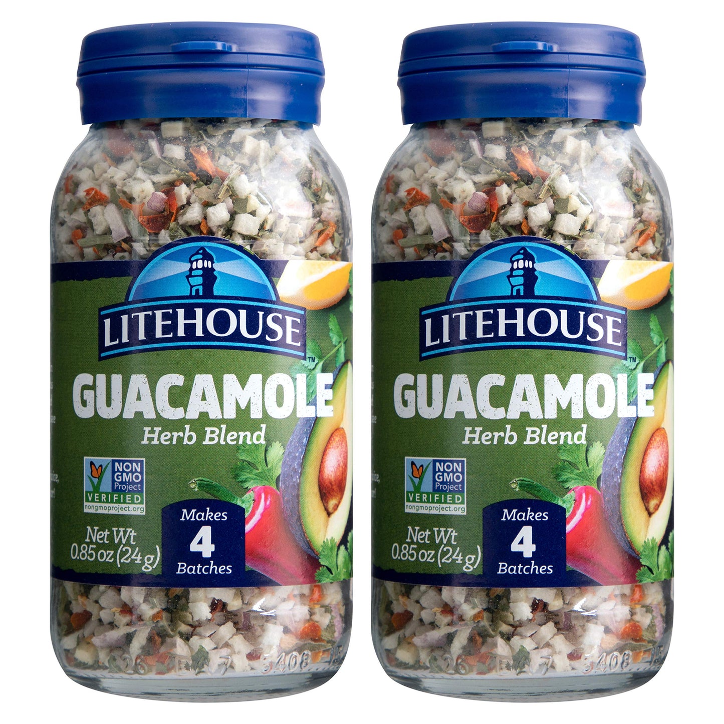LITEHOUSE Freeze Dried Guacamole Herb Blend - Guacamole Seasoning, Gluten Free, Vegetarian, Keto, 0.85 Ounce, 2-Pack
