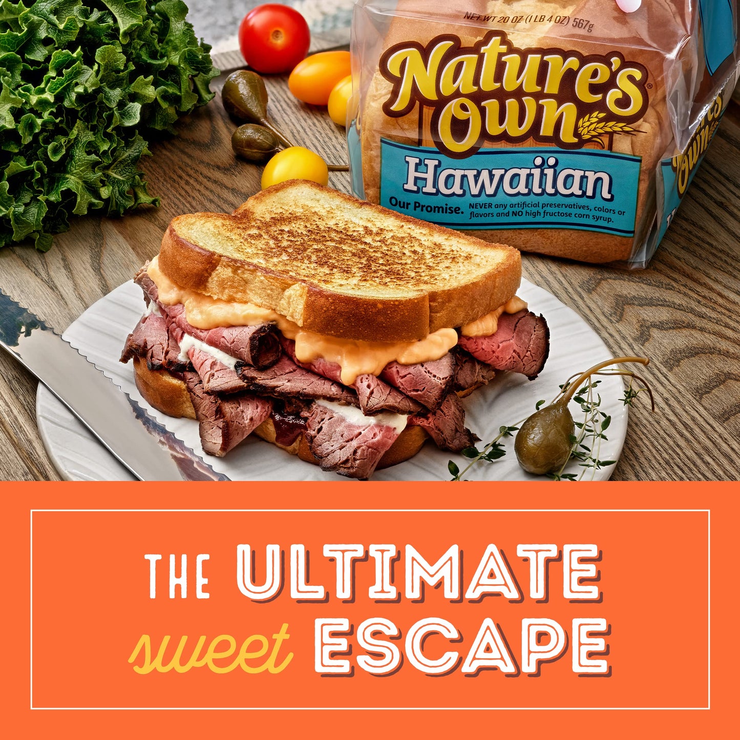 Natures Own Hawaiian, Sliced Hawaiian Bread, 20 oz Loaf