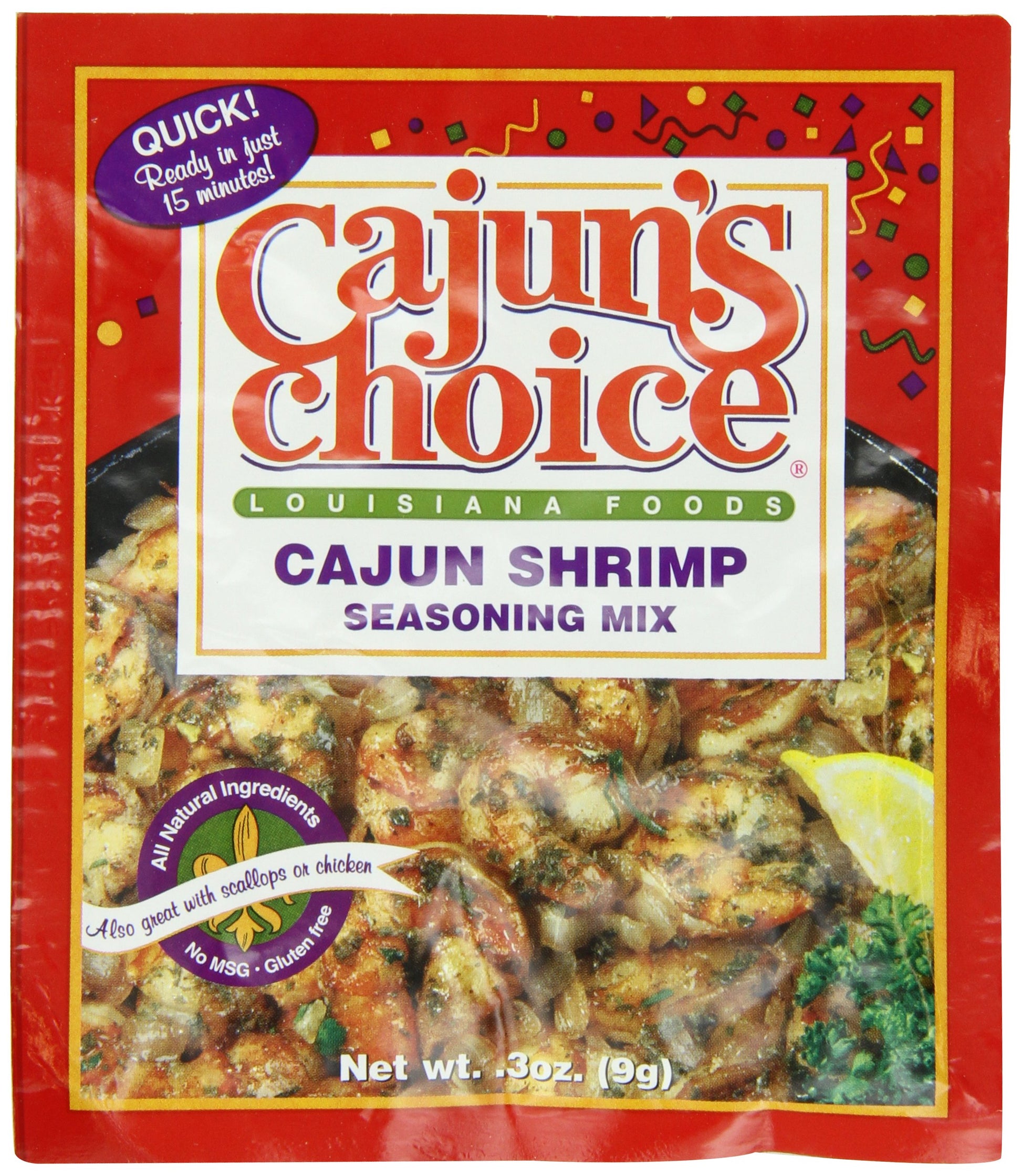 Cajun'S Choice - Cajun Shrimp Seasoning .3 Oz - Spicy Blend Of Herbs And Spices For Grilling, Saut  Ing, And Boiling - Adds Zest