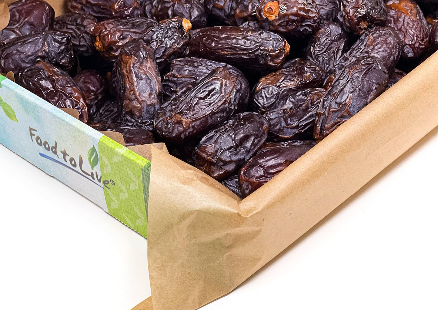 Food To Live Organic Medjool Dates, 5 Pounds Box - Non-Gmo, Whole Dried Dated With Pits, Large Size, Unsweetened, Vegan, Sirtfoo