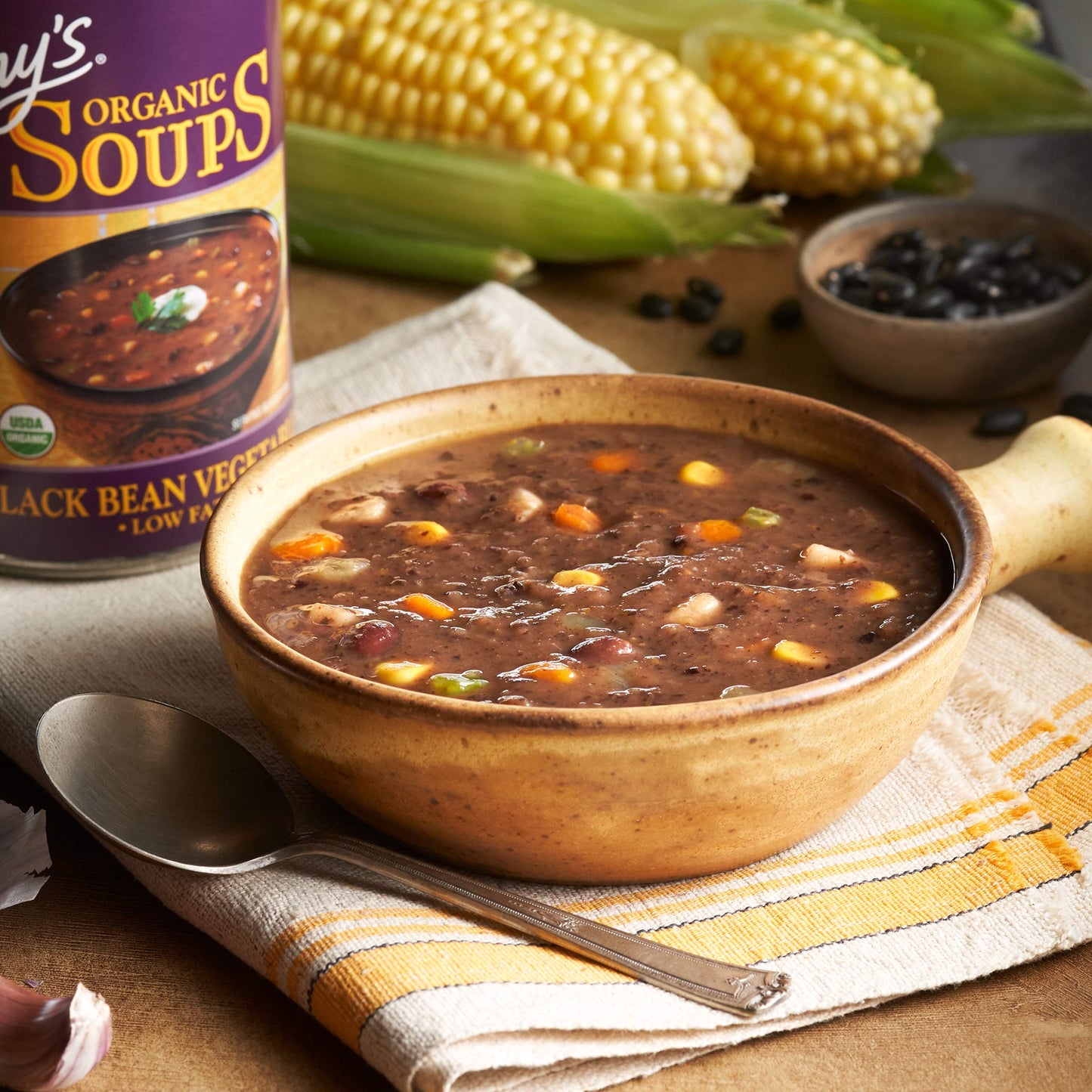 Amy’S Soup, Vegan Black Bean Vegetable Soup, Low Fat, Gluten Free, Made With Organic Vegetables, Canned Soup, 14.5 Oz (12 Pack)