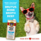 Brutus Bone Broth - All Natural Dog Bone Broth with Chondroitin & Turmeric - 64 Fl Oz