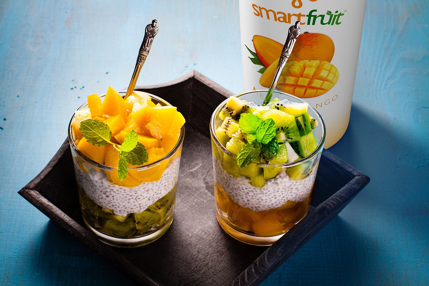 Smartfruit Mellow Mango + Immunity - 100% Real Fruit Pur?e w/Mango  Banana  Apple  Pineapple - Great for Smoothies  Juice  Yogurt  Cocktails  Tea - High in Vitamin C  Selenium  Zinc - 2-Pk  48oz Each