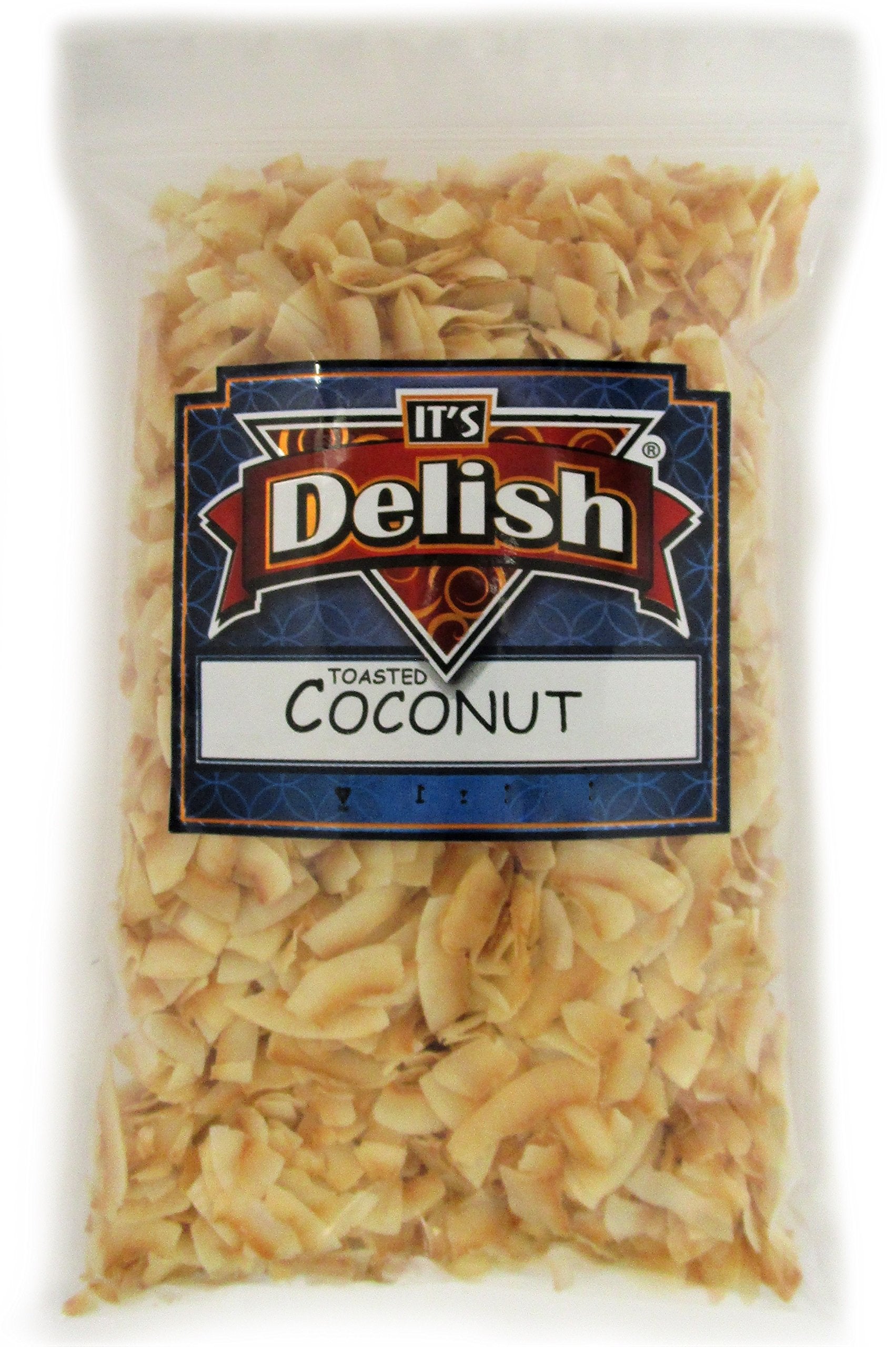 Its Delish Gourmet Toasted Coconut Chips, Vegan Snack, 1 LB Bulk Bag