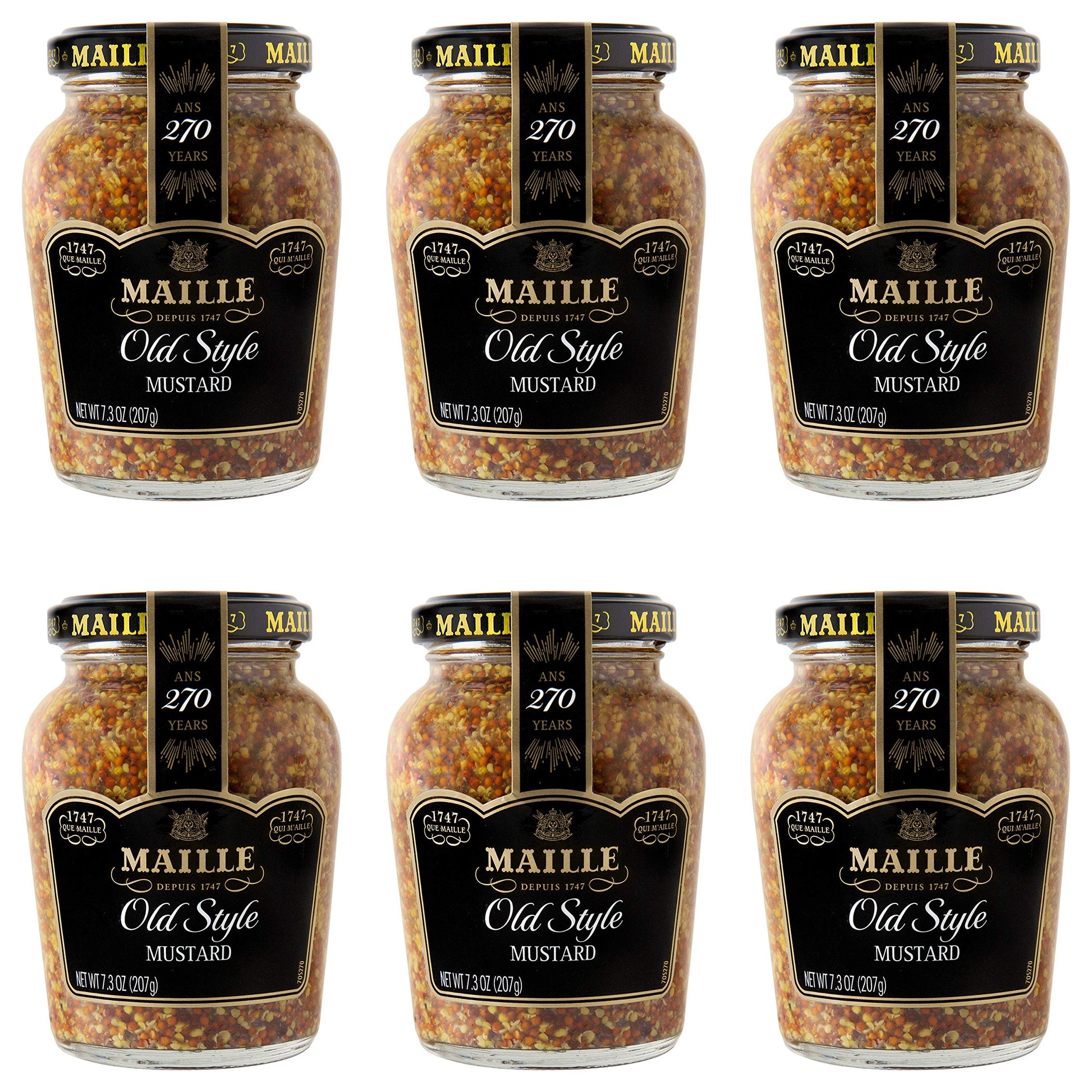 Maille Mustard, Old Style, 7.3 Oz, 6 Count