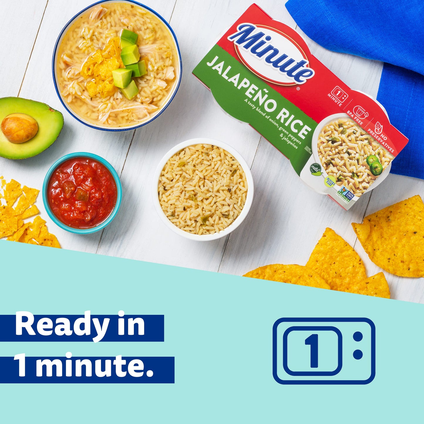 Minute Ready-to-Serve Jalapeo Rice, Microwavable Rice Cups, 8.8-Ounce Cups (Pack of 8)
